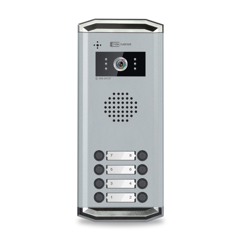 پنل آیفون تصویری آنالوگ تکنما 8 واحدی TZB