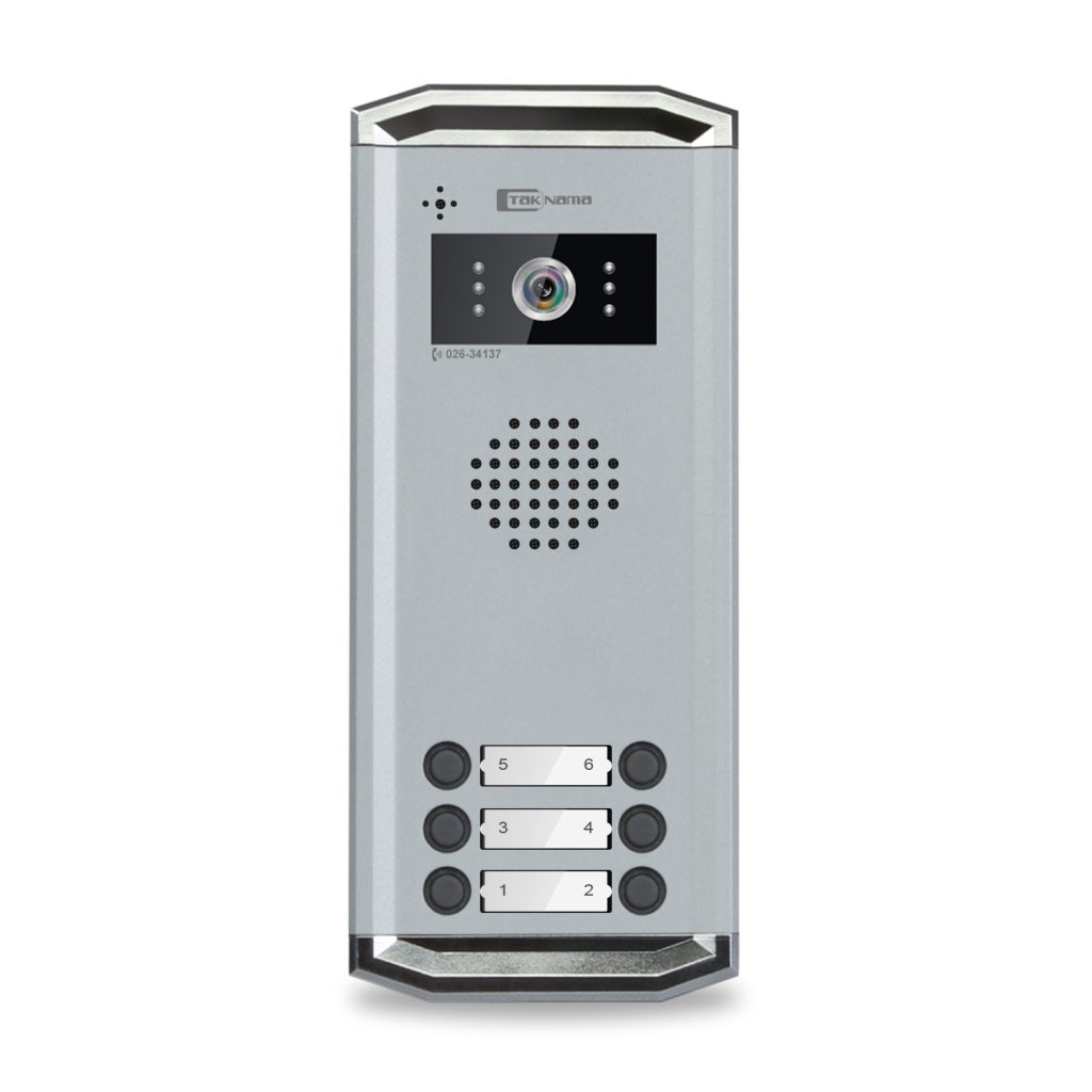 پنل آیفون تصویری آنالوگ تکنما 6 واحدی TZB