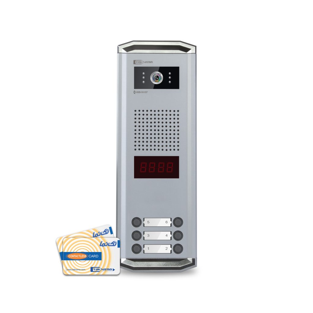 پنل آیفون تصویری دیجیتال تکنما 6 واحدی کارتی K23C
